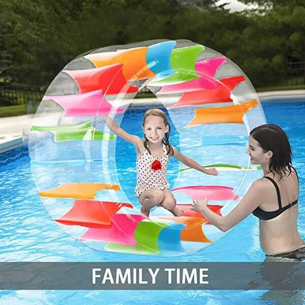 Aufblasbare PVC-Wasserrolle, aufblasbares tragbares Wasserfarbrohr, Schwimmbecken-Schwimmspielzeug, Größe 100 * 60 * 65 cm