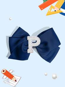 1pc 5-Inch 26 Letters A-Z Pearl Alphabet Personalized Hair Clip, Back To School Hair Accessory For Girls Ponytail, Teenage Girls Hair Decor With Clips, Suitable For Holiday Party, School, Graduation, First Day Of Class - Navy Blue - View 28