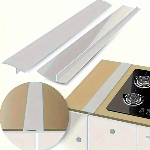 2 piezas Cubiertas de silicona para espacio entre encimera y estufa, relleno de encimera de cocina, pieza de sellado para evitar derrames en estufa, horno, lavadora y secadora - resistente al aceite y a las manchas, apto para estufas de cocina y restaurantes