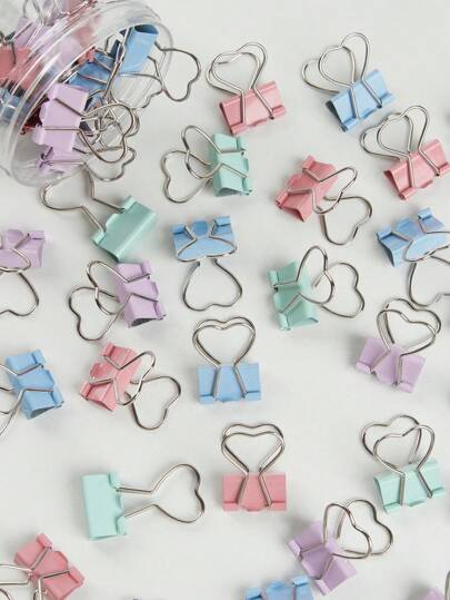 各式各样的心形活页夹、各式各样的平头活页夹，用于整理纸张、笔记、照片和文件 - 办公室、家庭、学校和工艺用品、返校奖励等。