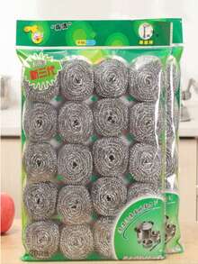 30g Stainless Steel Scouring Pad, Multi-Functional Cleaning Ball For Kitchen, Essential Household Cleaning Tool For Outdoor/BBQ Cleaning, 2-In-1 Sponge And Cleaning Ball