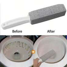 Volcanic Stone Toilet Cleaner, Equipped With A Long Handle And Ergonomic Grip, Portable Stain Removal Tool, Suitable For Bathrooms, Sinks, And Pools, Does Not Scratch Surfaces, Comes With A Hook, Ideal For Hotel, Homestay, And Household Cleaning, Bathroom Cleaning Tools.
