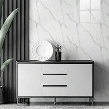 1卷大理石纹自粘墙纸，花岗岩纹理，适用于旧家具，自粘可移除，覆盖表面，大理石纹墙纸，易撕易贴，浴室装饰，装修贴纸，房间装饰，墙纸，墙面装饰墙纸，墙贴 - 白色 - 查看 7