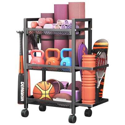 Supporto per tappetini da yoga, supporto per tappetini da yoga, manubri, kettlebell, per palestra domestica