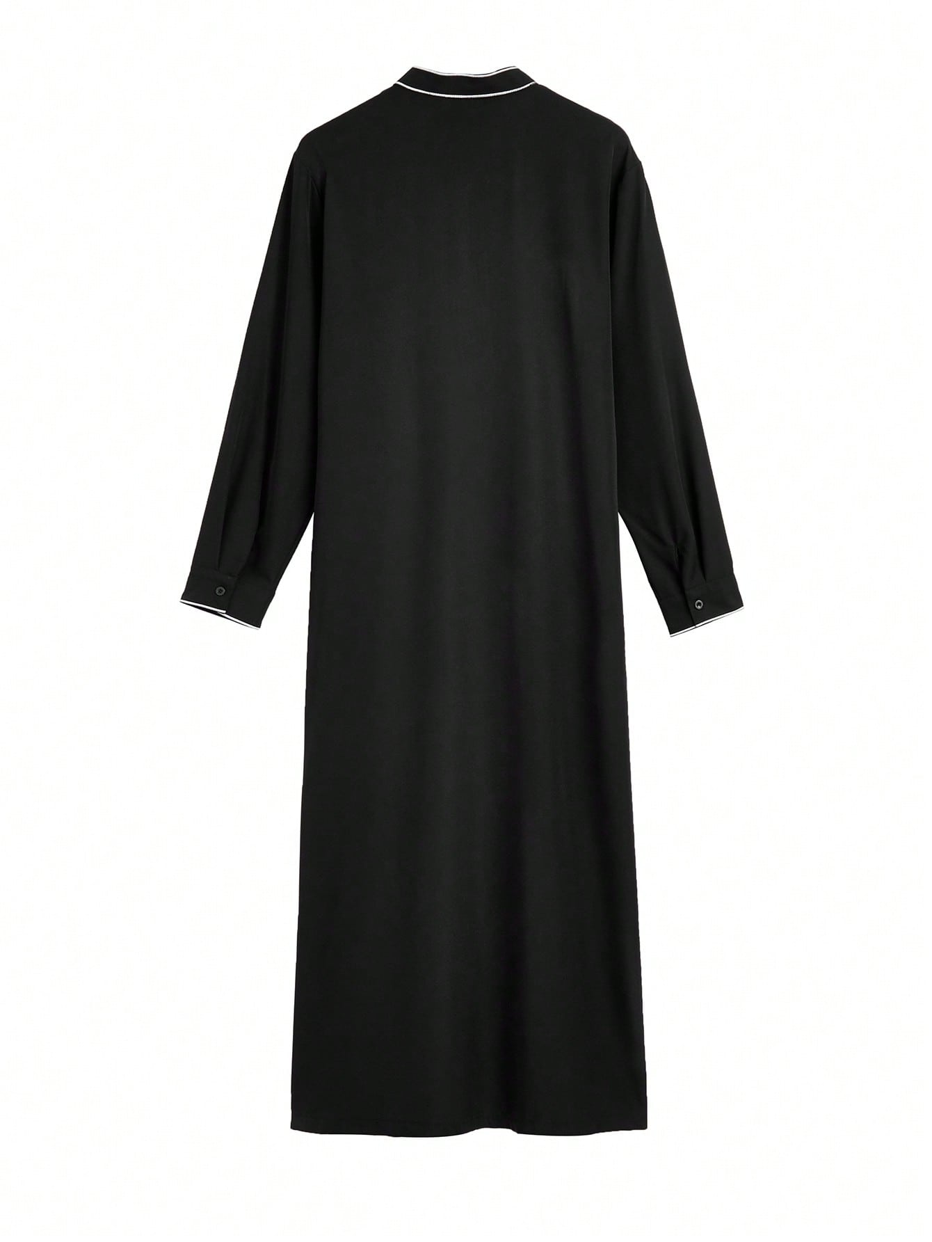 رداء فضفاض للرجال من اللون الواحد، ملابس تقليدية ش...