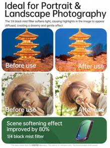 Llano For Osmo Pocket 3 Motion Camera Filters Set 3-In-1 Kit(CPL+1/4 Black Mist+ND2-32)UV Filter Camera Lens Filter Kit