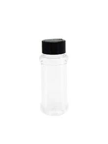 1/3 Pcs Plastic Spice Jars With Black Lids, Transparent Safe Plastic Bottles With Shaker Caps, For Storing Spices, Herbs And Seasoning Powders, Reusable Kitchen Storage Containers