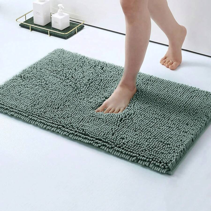 40x60 Non-Slip Microfiber Noodle Ball Bathroom Rug Kit - màu xanh lá - Xem 1
