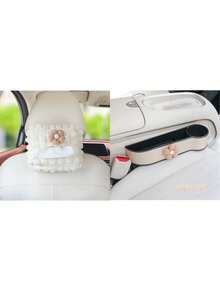 Caja organizadora de espacio entre asientos del coche, diseño creativo de flor, organizador interior de coche multifuncional, accesorios para coche - Multicolor - Ver 16