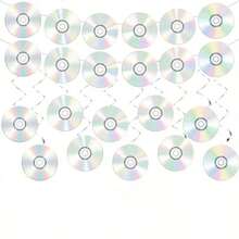 8pcs 90s Party Decorations, CD & Confetti Cutouts, Paper Streamers, For Music Themed Birthday, Retro 1990s & 2000s Celebrations - Multicolor - View 4