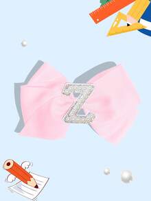 1pc 5-Inch 26pcs A-Z Pearl Letter Personalized Hair Accessories, Back To School Hair Clips, Girls Ponytail Decor, Teens Hair Clips With Clips, Suitable For Holiday Party, School Graduation, First Day Of Class - Pink - View 20