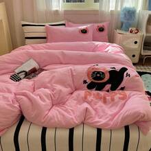 Dormitory Bedding - Playful Cat-milky Blue - View 3