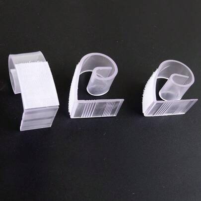 QY 50 Pieces Table Skirt Clips Clear Plastic With Hook Fastener For Table Cover Table Skirting Tablecloth Table Edge 0.81.2  2216