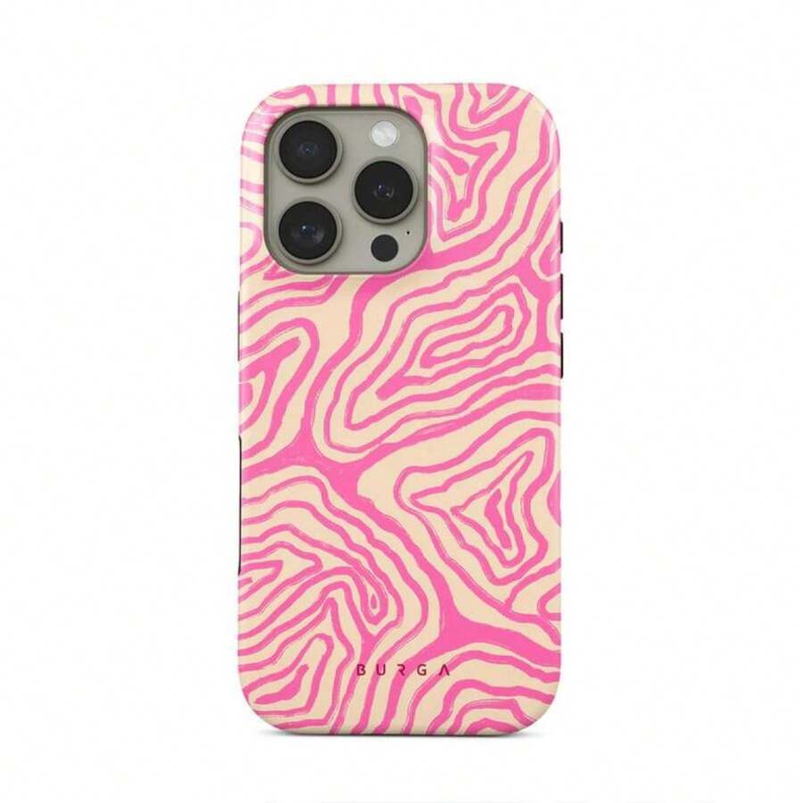 Pink Shores Phone Case - Aesthetic & Durable, Anti-Drop, Waterproof, Glossy Finish, Tough Case For IPhone - 白色 - 查看 1