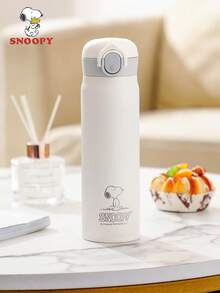 SNOOPY 1pc 500ml Minimalist Design Vacuum Insulated Water Bottle, Stainless Steel Cup With Tea Infuser, Stylish For Outdoor Sports & Travel, Unisex