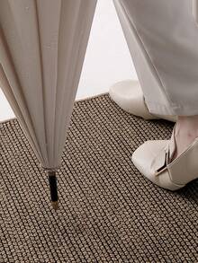 1件灰色/卡其色条纹几何复古编织门垫，室内外通用，易于清洁，适用于露台、室内、室外、走廊、花园装饰，加厚绒面材质，也可用于浴室、厨房等场所。 - 卡其色 - 查看 4