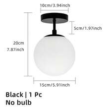 1 件北欧风格吸顶灯，E27 插座，硬接线，适用于阳台、走廊、入口门，不含灯泡