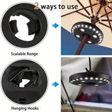 1pc Outdoor Patio Umbrella Light, 28 Bright LED Bulbs, 3 Lighting Modes, Energy-Saving & Easy Installation, Adjustable Clamp & Hanging Hook, Suitable For Garden, Patio Party, Umbrella, Tent