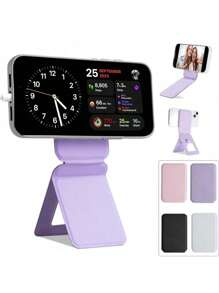 1/2PCS Suitable For Magsafe Mobile Phone Holder, Magnetic Folding Invisible Tripod Pocket Mobile Phone Holder, Multi-Functional Universal Magnetic Folding Stand, Suitable For Live Lazy Selfies