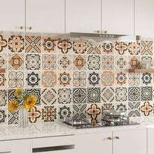 1 Roll Of Color Tiles Self-Adhesive Wallpaper Waterproof Vinyl Peel-Off Contact Paper Home Decoration Bathroom Background Wall Covering Film Kitchen Countertop, Furniture Renovation Wall Stickers DIY Easy Installation Wallpaper 15.7*196.8/118.1/39.3" - Multicolor - View 9