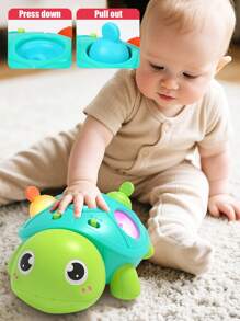 Quderbel Baby Krabbel-Spielzeug, allradgetriebenes elektrisches Spielzeug zur Förderung des Krabbelverhaltens für Neugeborene von 0-3 Jahren, Krabbel-Training und intelligente Bildung