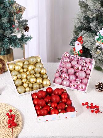 44 piezas de adornos navideños a prueba de roturas, bolas navideñas metálicas de 3 cm/6 cm, decoraciones creativas para el árbol de Navidad, suministros para fiestas navideñas, adecuados para la decoración del hogar y celebraciones festivas de invierno, fiestas de festival, fiestas de Navidad, decoración de habitaciones, decoración navideña, decoración de festivales, recuerdos de fiesta, decoraciones divertidas para fiestas de Navidad, Navidad, Feliz Año Nuevo, decoraciones navideñas, regalo de Navidad perfecto para amigos, decoraciones navideñas para el hogar, regalos de Navidad, decoración navideña