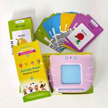 Juguete de aprendizaje auditivo en italiano con música para niños pequeños, tarjetas flash de palabras de vista para jardín de infantes, juguete para que los niños aprendan el alfabeto, números, colores, formas y talla grande