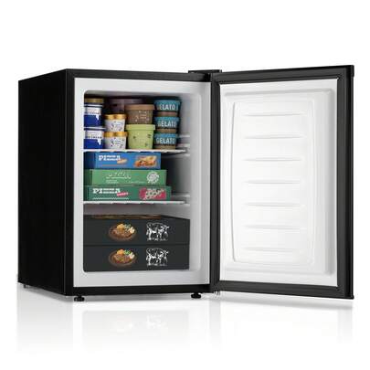  BACKID 2.1/3.0 Cu.Ft Upright Freezer With Removable Shelf, 7 Adjustable Thermostat, Stand-Up Single Door Compact Freezer With Rapid Cooling Technology For Home, Kitchen, Dorm, Black