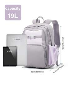 Mochila Escolar Fofa para Meninas Adolescentes, Mochila Escolar de Alta Qualidade, Sacola Escolar, Bolsa Escolar da Moda, Bolsa para Escola Elementar, Ensino Médio e Faculdade, Mochila Escolar para Estudantes, Mochila Grande de Viagem para Faculdade Compatível com Laptop de 15,6 Polegadas, 42 * 14,5 * 32