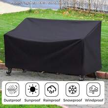 1PC 2/3/4 Seats Bench Cover Outdoor, Patio Seat Cover, Lounge Deep Chair Cover, Patio Loveseat Cover, 210D Oxford Fabric, Dustproof UV Resistant, Windproof, And Rainproof, Perfect Fit For Patio & Garden Furniture, Durable Protection, Easy To Clean, All-Season Use, Patio Furniture Covers, Stylish Chair Covers, Secure Fit Covers