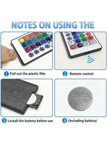 1pc/2pcs, Usb Power Supply, Led Light Strip, Rgb Ambient Desk Lamp, 24 Key Remote Control, Multi-Color, Suitable For Gaming, Tv, Bedroom, Desk Lamp Decoration, Fantasy Theme, Ball Occasions