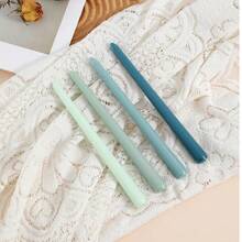 4pcs/Set Multicolor European Style Tall Tapered Odorless Smokeless Candles, Wedding Anniversary Candlelight Dinner Decor, Christmas Event Venue Decor, Suitable For Halls, Exhibitions, Elegant Gatherings - Red, Pink, Blue, Green, Orange, Multi-Color Series