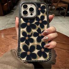 Funda para teléfono 1PC Teléfono Bling de Doble Cara, Parte Trasera Dura Suave a Prueba de Golpes, Multicapa, TPU + PC, Compatible con 16/15/14/13/12/11 Pro/Plus - Negro - Ver 3