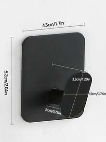 [哑光黑色挂钩] 2 件/4 件粘钩 - 毛巾/衣帽钩 - 哑光黑色，不锈钢墙钩粘在浴室或厨房浴室配件上 - 黑色 - 查看 3