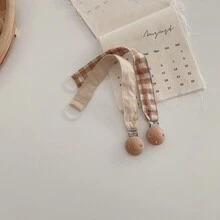 1pc Handmade Fabric Pacifier Chain, Pacifier Teether Anti-Lost Hanging Strap