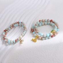 [Pray For Good Luck, Wealth, And Career Advancement] Natural Stone Bracelet 12MM Strawberry Quartz Natural Stone Bracelet Energy Stone Bracelet Accessories WRTA-BR-277