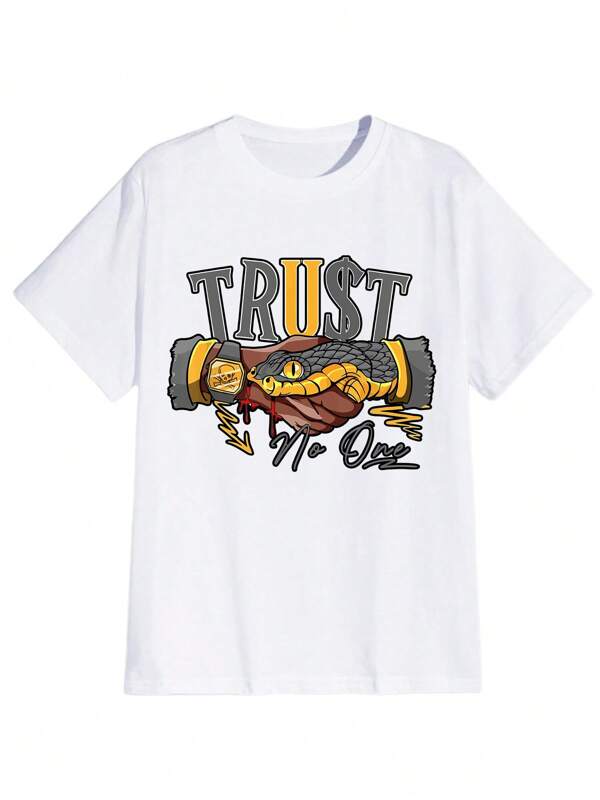 T-shirt estiva da uomo casual e comoda, a maniche corte, con scollo rotondo, 100% cotone, 190 g/m²