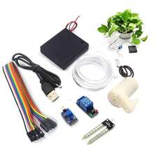 Kit sensor humedad suelo para riego automático con Arduino perfecto para viajeros jardinería automatización cultivo inteligente eficiente mantenimiento plantas ahorro agua fácil instalación innovación tecnología moderna - Negro - Ver 1