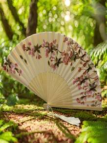 1pc Women's Foldable Fan, Crafted Fan, Handheld Fan, Fashion Accessory For Women, Portable, Small Folding Fan