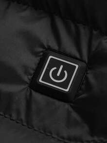 Veste chauffante décontractée pour hommes, couleur unie, manches longues, contrôle unique 9 zones de chauffage, manteau d'hiver à isolation thermique