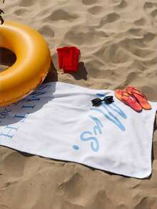 Personalisiertes Strandtuch-Set für Herr und Frau - Personalisiertes Paar-Handtuch-Set, hergestellt aus leichtem und super weichem Mikrofasermaterial, perfekt für Singles-Partys, Hochzeiten und Sommerfeste, individuell gestaltbares Handtuch