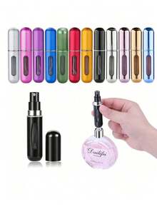 1个5毫升香水瓶，香水储存瓶，补水喷雾瓶，香水分装瓶，可重复使用小瓶 - 彩色 - 查看 3