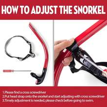 COPOZZ Swim Snorkel For Lap Swimming Swimmers Training Snorkeling Diving, Center Mount Comfortable Silicone Mouthpiece One-Way Purge Valve - 4300 Swim Snorkel-red - View 3