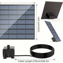 New Solar Powered Fountain With Flower Upgrade, Solar Powered Bird Bath Fountain With Multiple Fixers, Solar Fountain Pump For Bird Bath, Garden, Pond, Pool (Black) RV Camping - Black - View 4