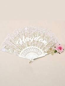 Custom Name Lace Folding Fans ,Custom Personalized Wedding Souvenir,Custom Vintage Rose Lace Folding Fan Elegant Black Hand Fan,Suitable For Wedding Favors, Suitable For Parties & Weddings, Birthday, Mother's Day, Easter And Other Occasions,Compact Design For Easy Travel ,Ornamental Fashionable. - Multicolor - View 6