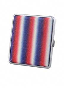 1pc 20 Capacity Leather Cigarette Case, Portable Fashion Metal Minimalist Cigarette Box, Crush & Moisture Proof, Unisex, Multi-Color, Smoking Accessories Girly, Cigarette Storage, Cigarette Holder Case, Sigaretten Doos