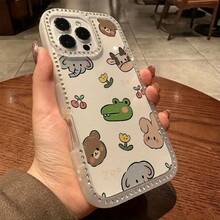 Funda para teléfono 1PC Teléfono Bling de Doble Cara, Parte Trasera Dura Suave a Prueba de Golpes, Multicapa, TPU + PC, Compatible con 16/15/14/13/12/11 Pro/Plus - transparente - Ver 7