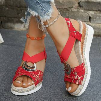 Women's Platform Sandals, Summer Thickened Fashionable One-Piece High Heel Shoes, Comfortable Beach Shoes