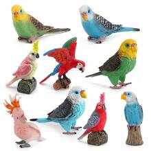 1pc Popular Solid Static Bird Model, Parrot Figurine Ornament