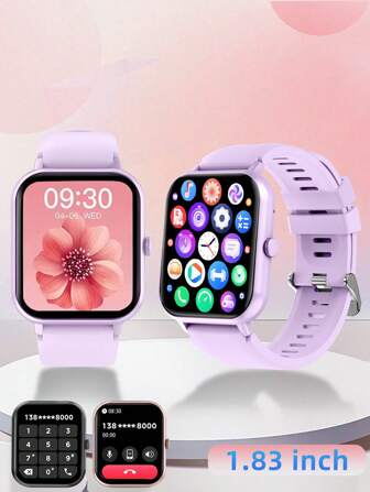  Smartwatch para mujeres y hombres LIFEBEE, pantalla táctil HD completa de 1.83'', llamadas inalámbricas (responder/realizar llamadas), rastreador de actividad, talla grande de 100 modos deportivos, podómetro, alertas de mensajes, rastreador de actividad física